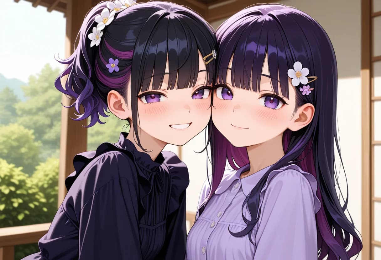 正反対な双子の娘